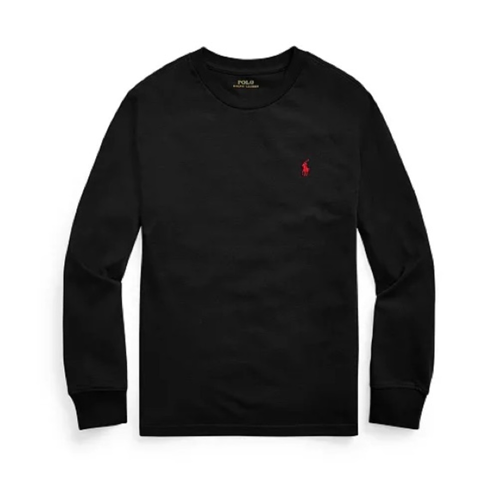 Boys Black Ralph Lauren Polo Long Sleeve Tshirt